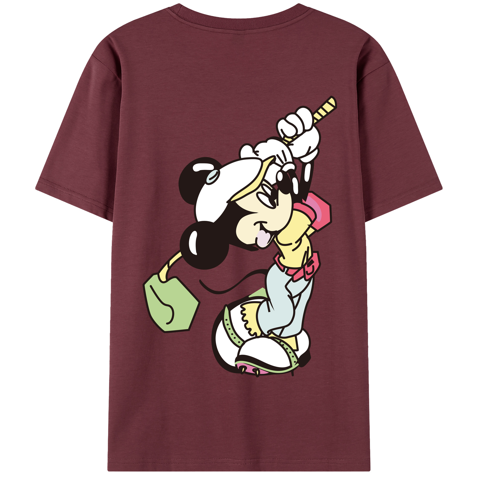 （画像用） ミッキーマウス Mickey Mouse 綿100％半袖Tシャツ（背面プリント）